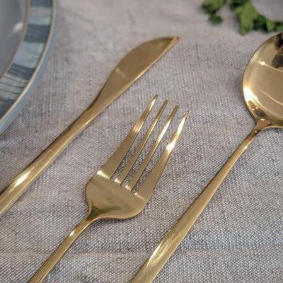 24pcs Gold Cutlery Set