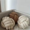 Hand-Woven Knotted Ball Pillow