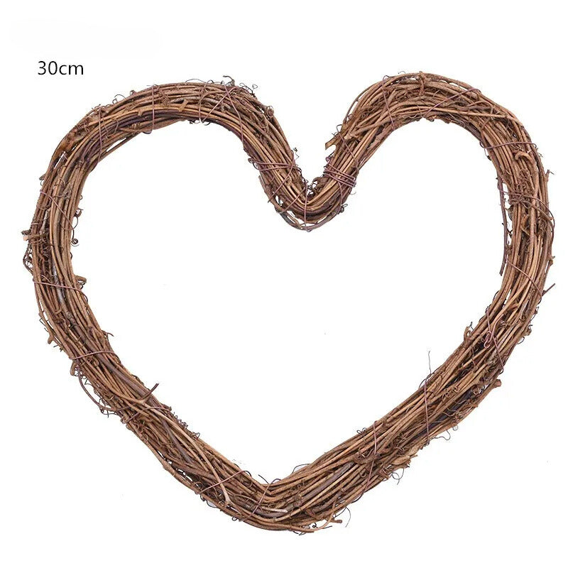 Natural Rattan Heart Decoration