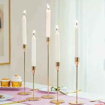 3pc Gold Candle Holders