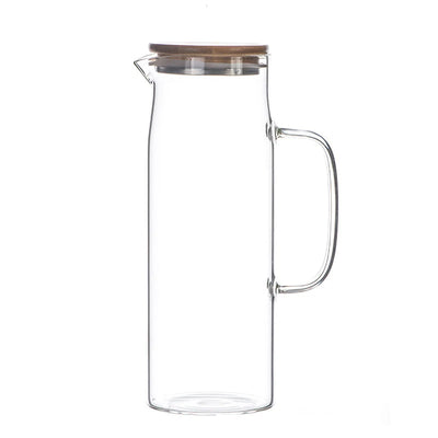 Glass Water Jug With Bamboo Lid