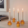 3pcs Glass Candlestick Holders