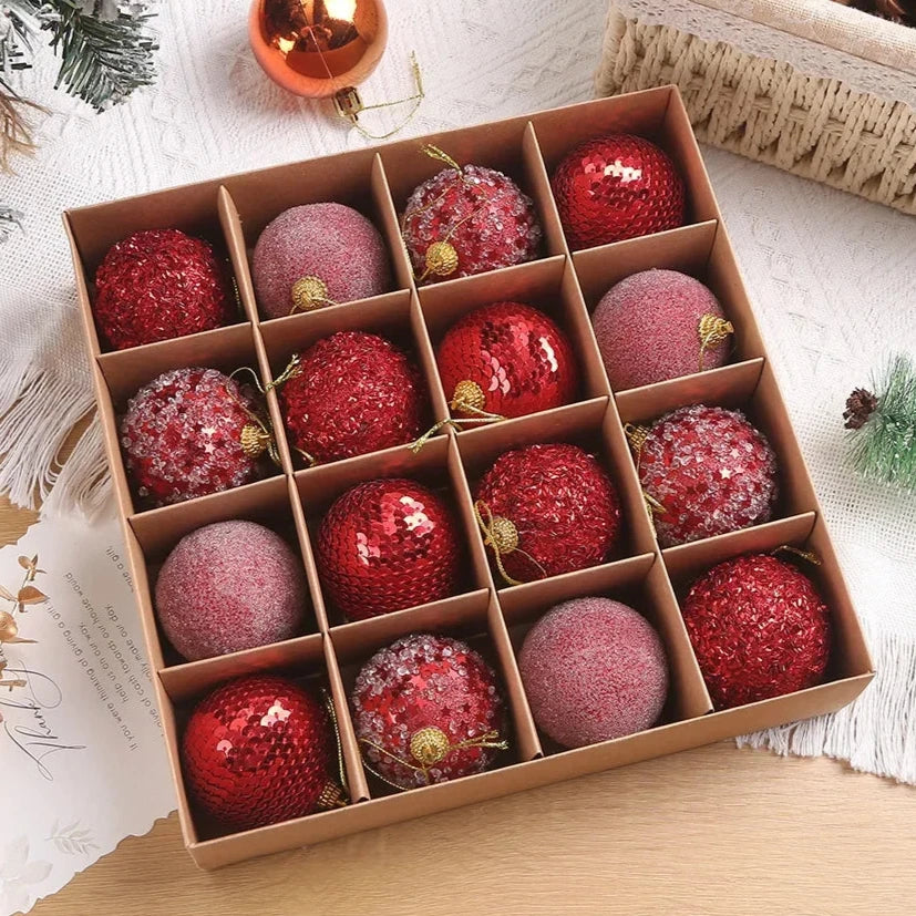 16pcs Christmas Baubles